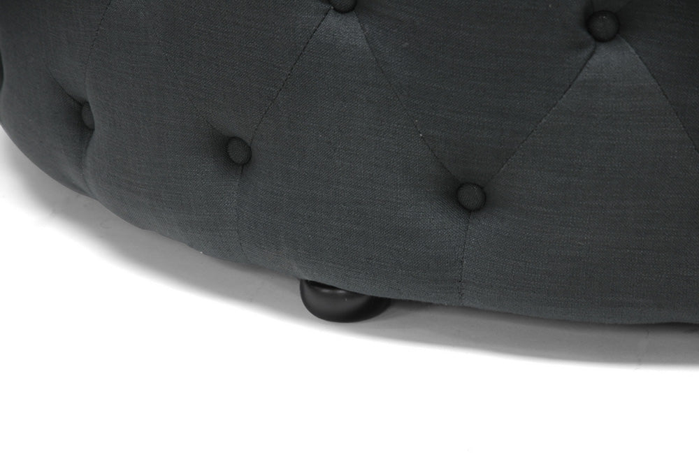 Baxton Studio - Cardiff Ottoman - 501-Gray-OTTO view 2