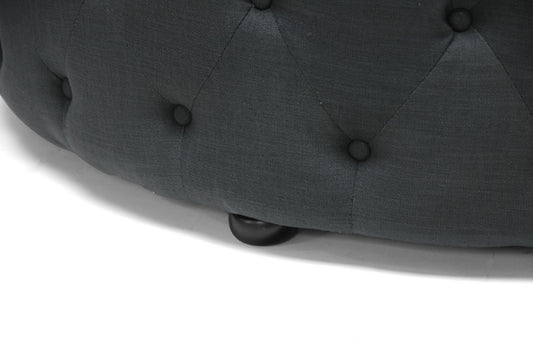 Baxton Studio - Cardiff Ottoman - 501-Gray-OTTO view 2