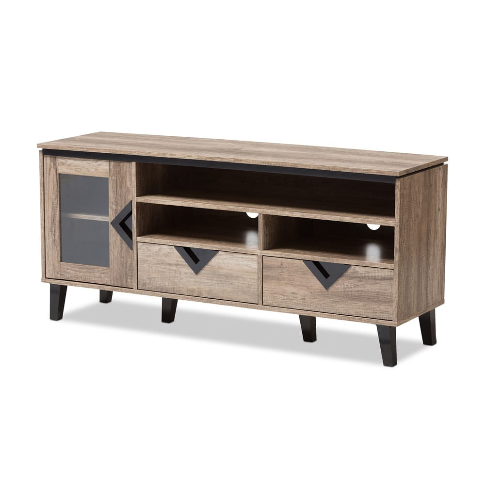 Baxton Studio - Cardiff TV Stand in Light Brown - W-1512 view 1