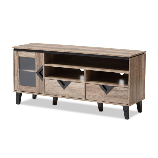 Baxton Studio - Cardiff TV Stand in Light Brown - W-1512 view 1