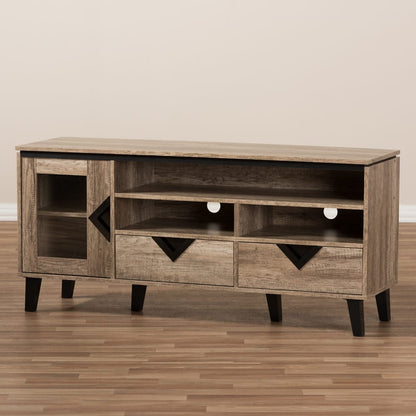 Baxton Studio - Cardiff TV Stand in Light Brown - W-1512 view 6