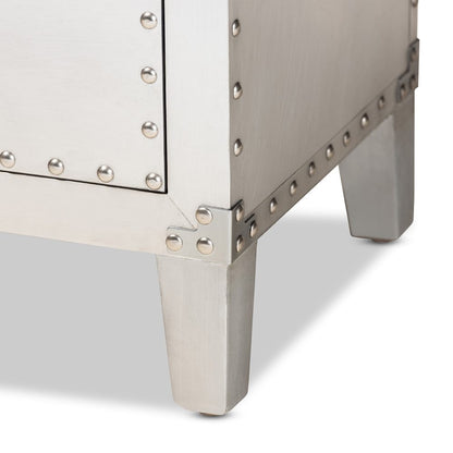 Baxton Studio - Carel Chest in Silver - LD18B054-Silver-5DW-Cabinet view 6