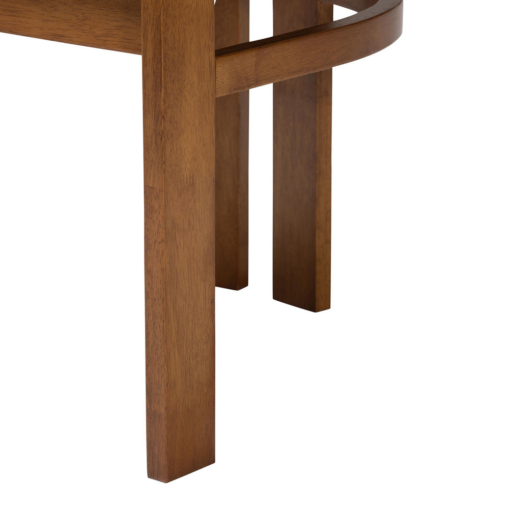 Baxton Studio - Carice Dining Chair in Cream/Walnut Brown - BBT5539-Walnut/Cream-DC view 6