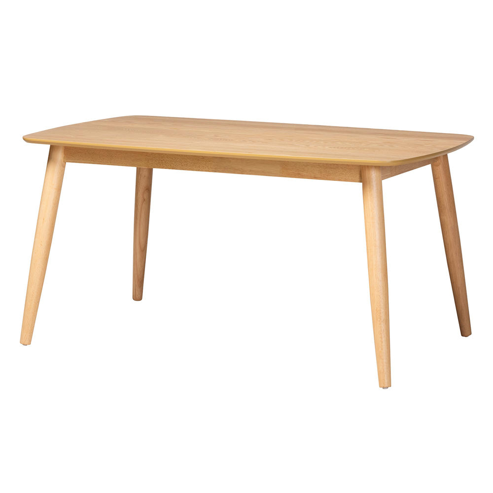 Baxton Studio - Carita Dining Set in Natural Brown - KYG017C-Natural-5PC Dining Set view 3