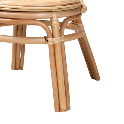Baxton Studio - Carita Dining Set in Natural Brown - KYG017C-Natural-5PC Dining Set view 6