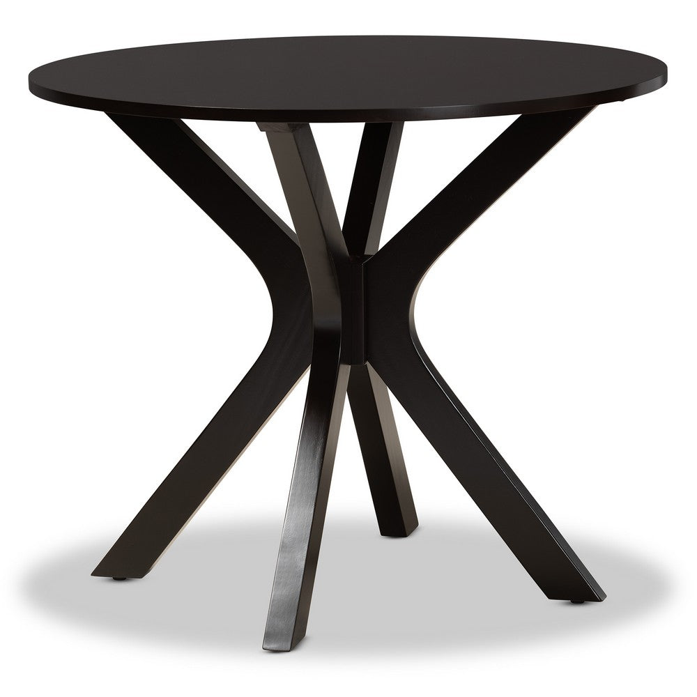 Baxton Studio - Carlin Dining Set in Grey/Dark Brown - Carlin-Grey/Dark Brown-5PC Dining Set view 3