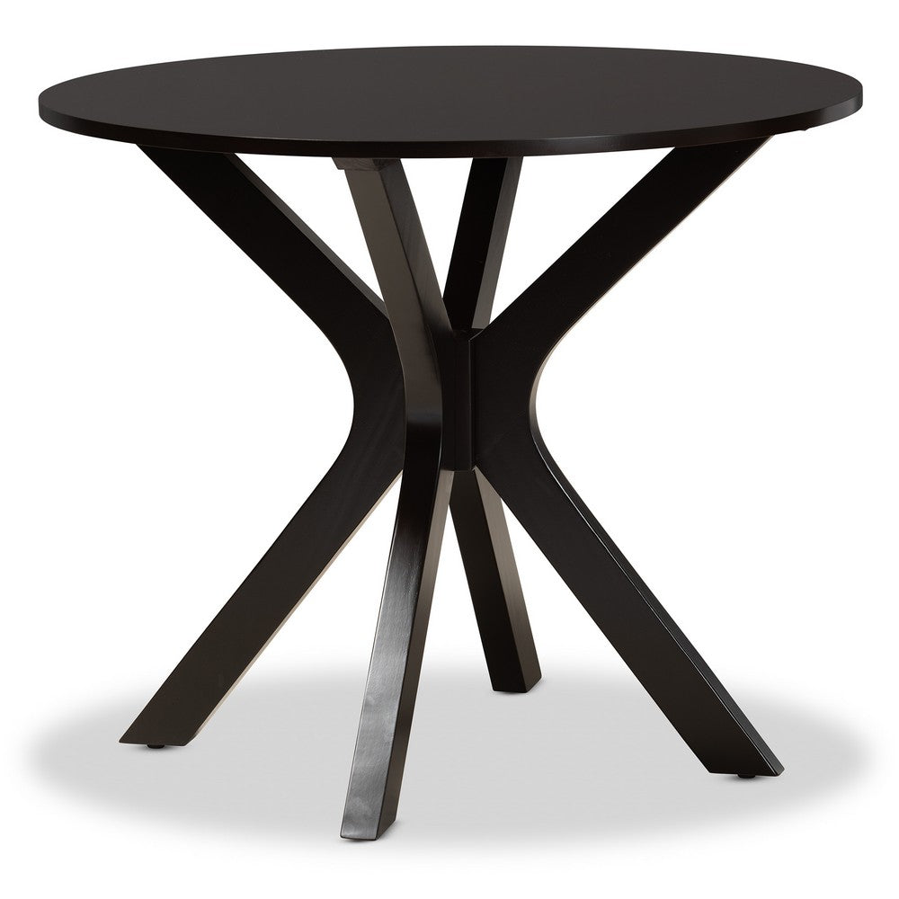 Baxton Studio - Carlin Dining Set in Sand/Dark Brown - Carlin-Sand/Dark Brown-5PC Dining Set view 3