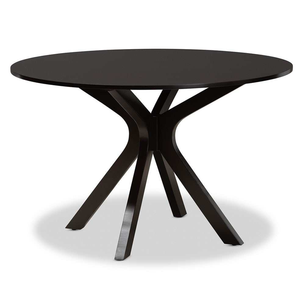 Baxton Studio - Carlin Dining Set in Sand/Dark Brown - Carlin-Sand/Dark Brown-7PC Dining Set view 3