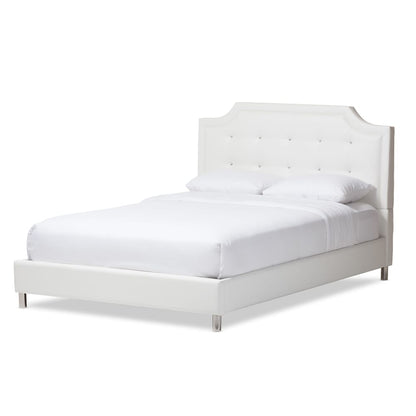 Baxton Studio - Carlotta Full Size Bed in White - BBT6376-White-Full view 1