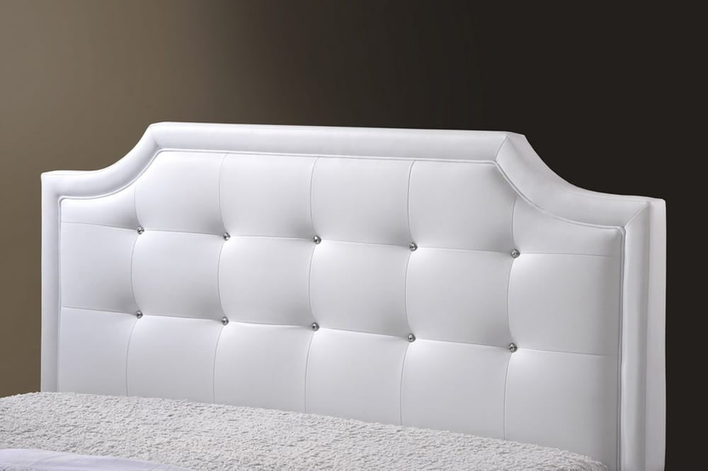 Baxton Studio - Carlotta Full Size Bed in White - BBT6376-White-Full view 2