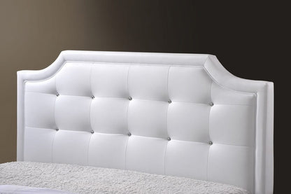 Baxton Studio - Carlotta Full Size Bed in White - BBT6376-White-Full view 2
