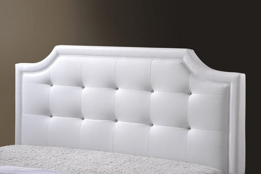 Baxton Studio - Carlotta Full Size Bed in White - BBT6376-White-Full view 2