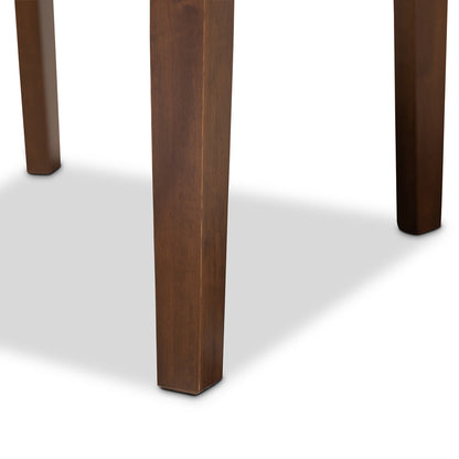 Baxton Studio - Caron Dining Set in Grey/Walnut - RH317C-Grey/Walnut-5PC Dining Set view 6