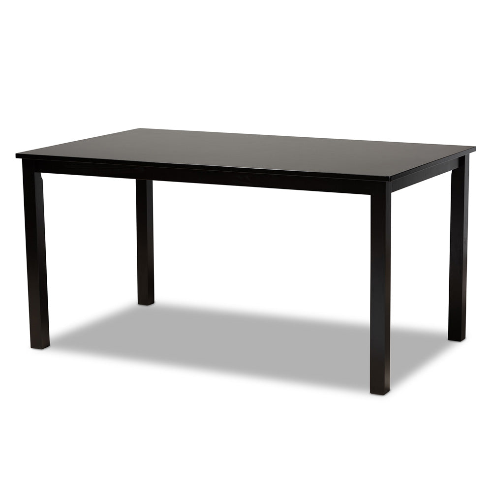 Baxton Studio - Caron Dining Set in Sand Brown/Espresso - RH317C-Sand/Dark Brown-7PC Dining Set view 3