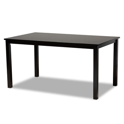 Baxton Studio - Caron Dining Set in Sand Brown/Espresso - RH317C-Sand/Dark Brown-7PC Dining Set view 3