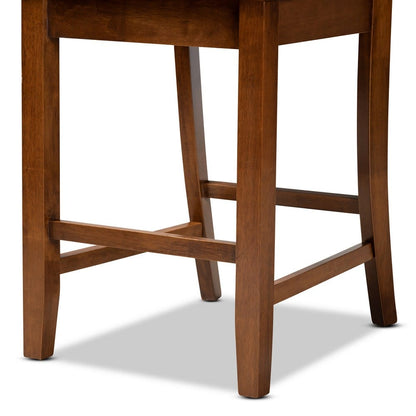Baxton Studio - Caron Pub Set in Walnut Brown - RH317P-Walnut-5PC Pub Set view 6