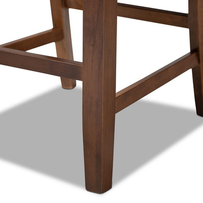 Baxton Studio - Caron Set of 2 Counter Stools in Grey/Walnut - RH317P-Grey/Walnut-PC view 5