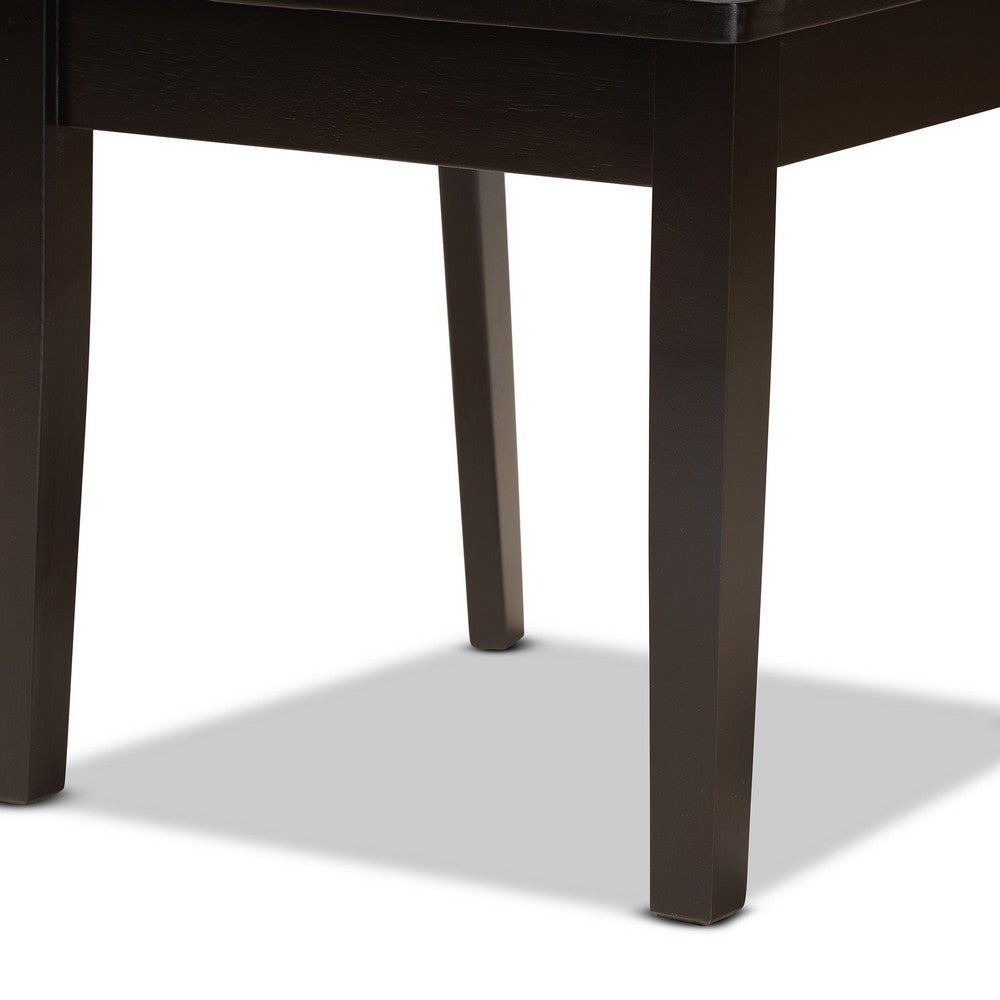 Baxton Studio - Caron Set of 2 Dining Chairs in Dark Brown - RH317C-Dark Brown Wood Flat Seat-DC-2PK view 5