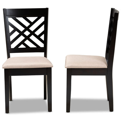 Baxton Studio - Caron Set of 2 Dining Chairs in Sand Brown/Espresso - RH317C-Sand/Dark Brown-DC-2PK view 3