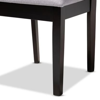 Baxton Studio - Caron Set of 4 Dining Chairs in Gray/Espresso - RH317C-Grey/Dark Brown-DC-4PK view 4