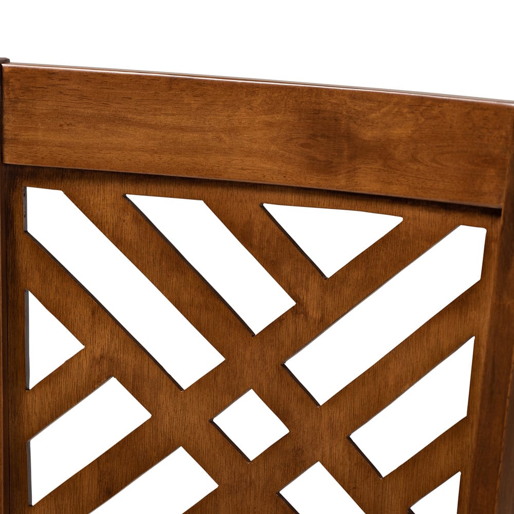 Baxton Studio - Caron Set of 4 Dining Chairs in Grey/Walnut - RH317C-Grey/Walnut-DC-4PK view 2