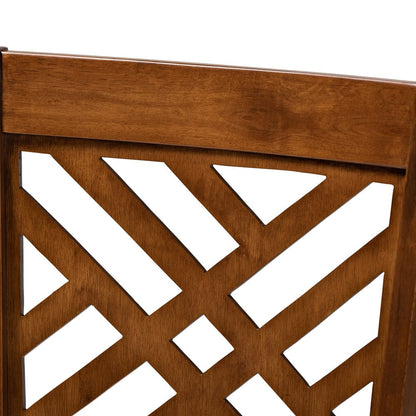 Baxton Studio - Caron Set of 4 Dining Chairs in Grey/Walnut - RH317C-Grey/Walnut-DC-4PK view 2
