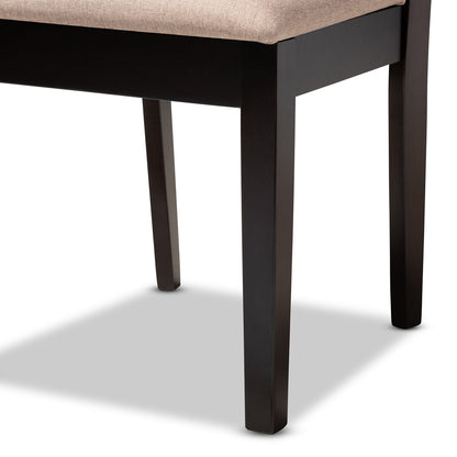 Baxton Studio - Caron Set of 4 Dining Chairs in Sand Brown/Espresso - RH317C-Sand/Dark Brown-DC-4PK view 4