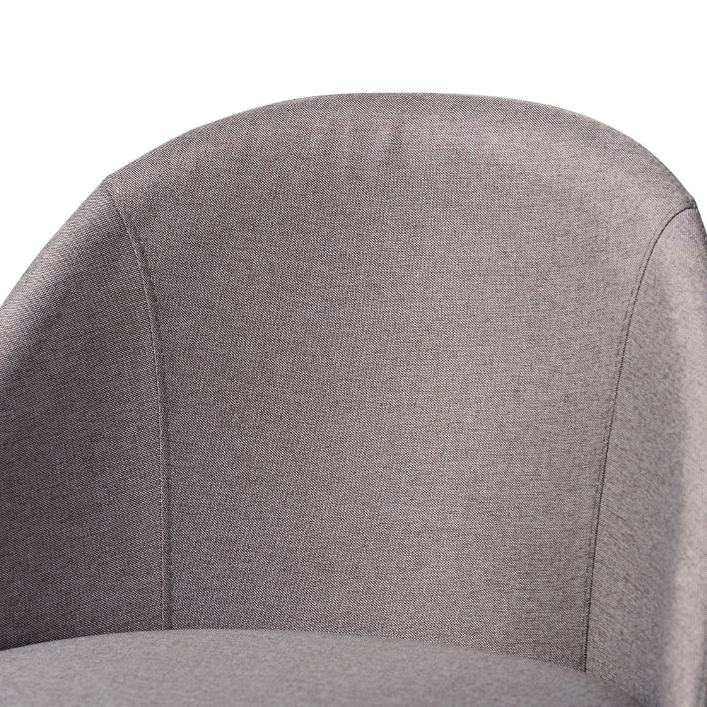 Baxton Studio - Carra Set of 2 Bar Stools in Gray - BBT5355B-Grey/Walnut-BS view 3