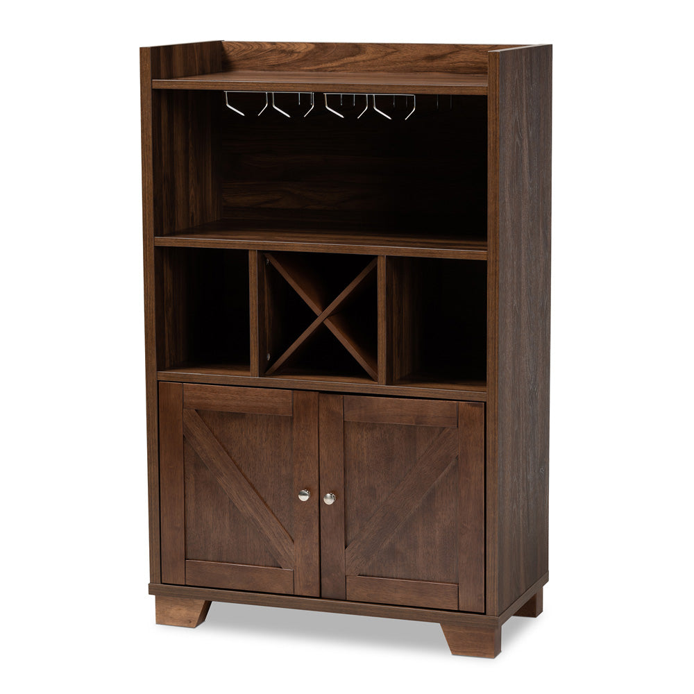 Baxton Studio - Carrie Storage Cabinet in Walnut - RT677-OCC-Walnut-Cabinet view 1