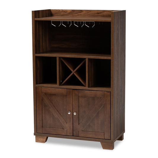 Baxton Studio - Carrie Storage Cabinet in Walnut - RT677-OCC-Walnut-Cabinet view 1