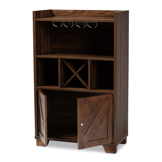 Baxton Studio - Carrie Storage Cabinet in Walnut - RT677-OCC-Walnut-Cabinet view 2