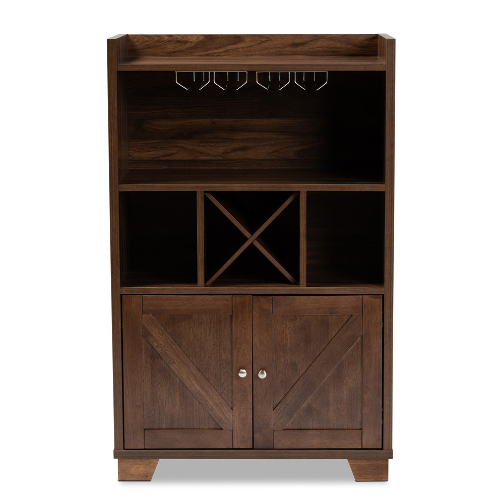 Baxton Studio - Carrie Storage Cabinet in Walnut - RT677-OCC-Walnut-Cabinet view 3