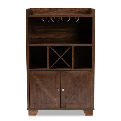 Baxton Studio - Carrie Storage Cabinet in Walnut - RT677-OCC-Walnut-Cabinet view 3