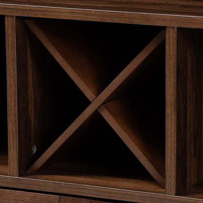 Baxton Studio - Carrie Storage Cabinet in Walnut - RT677-OCC-Walnut-Cabinet view 6