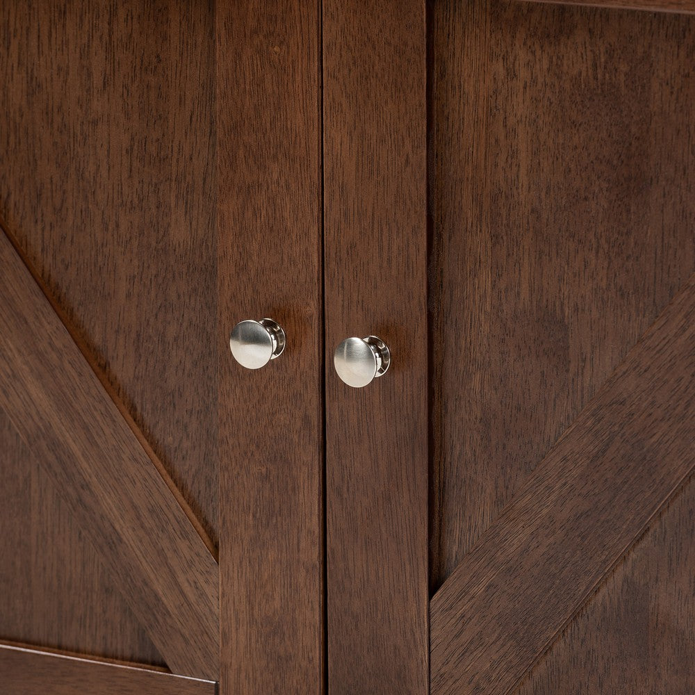 Baxton Studio - Carrie Storage Cabinet in Walnut - RT677-OCC-Walnut-Cabinet view 7