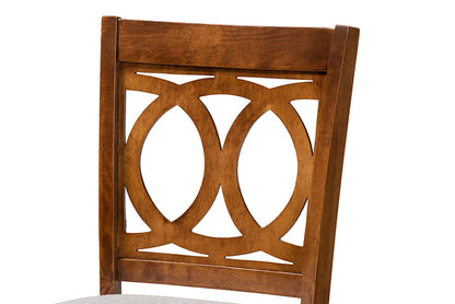 Baxton Studio - Carson Barstool Set of 2 - RH315B-Grey/Walnut-BS view 4