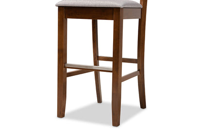 Baxton Studio - Carson Barstool Set of 2 - RH315B-Grey/Walnut-BS view 7