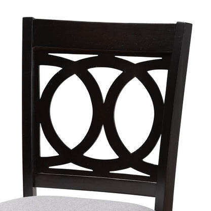 Baxton Studio - Carson Set of 2 Bar Stools in Grey/Espresso Brown - RH315B-Grey/Dark Brown-BS view 4