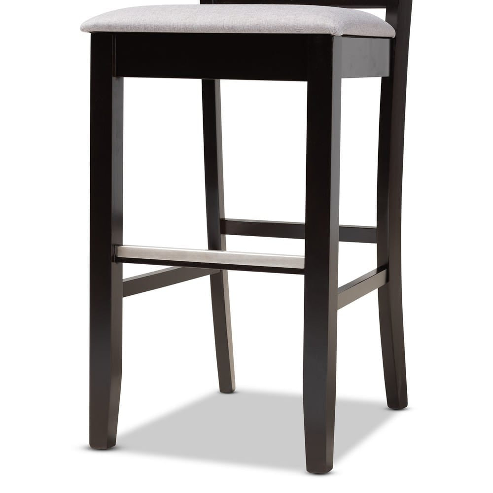 Baxton Studio - Carson Set of 2 Bar Stools in Grey/Espresso Brown - RH315B-Grey/Dark Brown-BS view 6