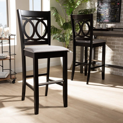 Baxton Studio - Carson Set of 2 Bar Stools in Grey/Espresso Brown - RH315B-Grey/Dark Brown-BS view 11
