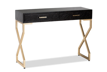 Baxton Studio - Carville Console Table - FJ2A035-Dark Brown-Console view 1