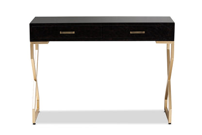 Baxton Studio - Carville Console Table - FJ2A035-Dark Brown-Console view 3