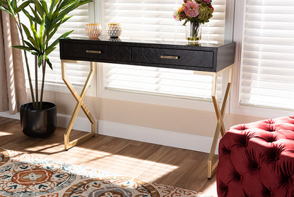 Baxton Studio - Carville Console Table - FJ2A035-Dark Brown-Console view 5