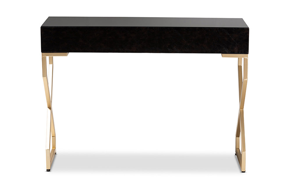 Baxton Studio - Carville Console Table - FJ2A035-Dark Brown-Console view 6