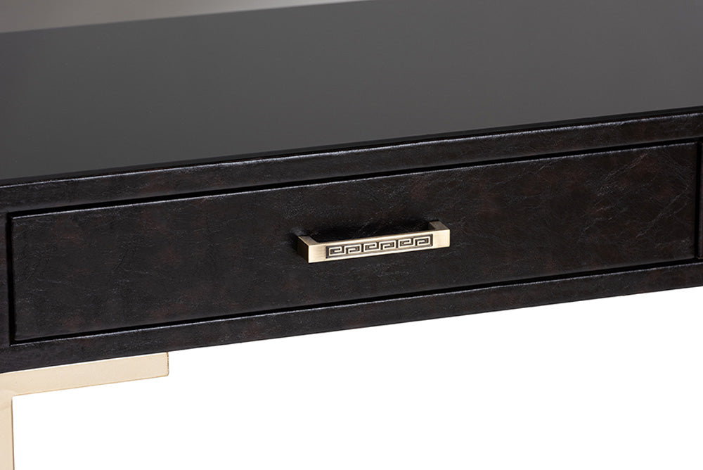 Baxton Studio - Carville Console Table - FJ2A035-Dark Brown-Console view 7