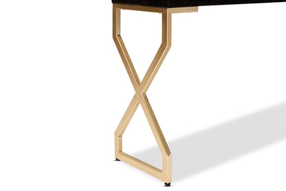 Baxton Studio - Carville Console Table - FJ2A035-Dark Brown-Console view 8