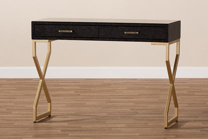Baxton Studio - Carville Console Table - FJ2A035-Dark Brown-Console view 9