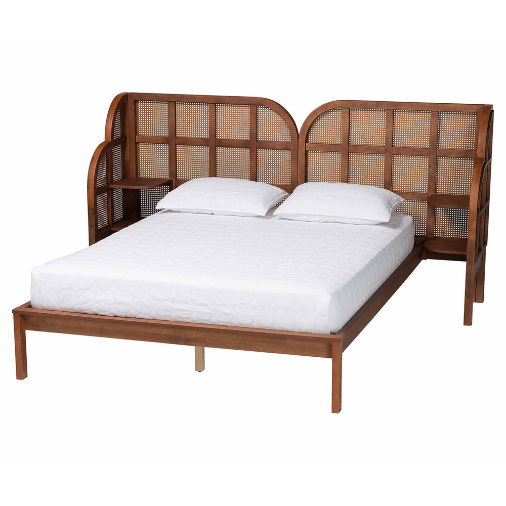 Baxton Studio - Cascadia King Size Bed in Walnut Brown - MG0225-Walnut-King view 1