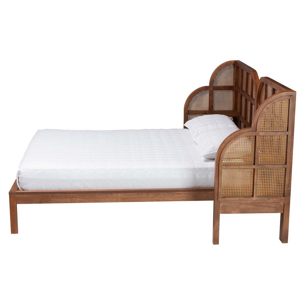 Baxton Studio - Cascadia King Size Bed in Walnut Brown - MG0225-Walnut-King view 2