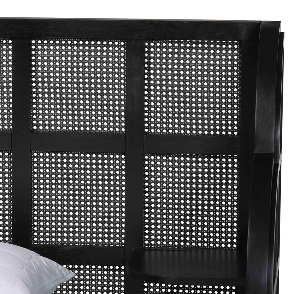 Baxton Studio - Cascadia Queen Size Bed in Ebony Black - MG0225-Ebony Black-Queen view 4